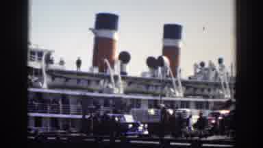 Montreal Canada (1950): Large Ship Tied At The Edge Of A Dock