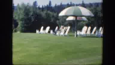 Montreal Canada (1950): Nice House With Grassy Garden And White Chairs Arranged