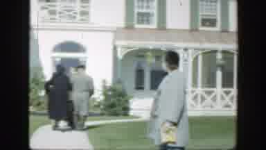 Montreal Canada (1950): Four People Walking At The Garden While Another One Is