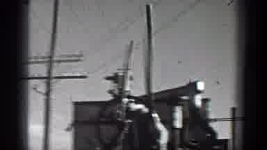 California-1936: View Of Telephone Pole And Metal Electrical Equipment