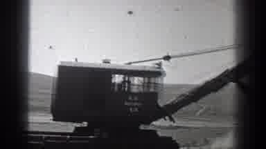 California (1936): View Of Grey Vintage Excavator On A Clear Sunny Day