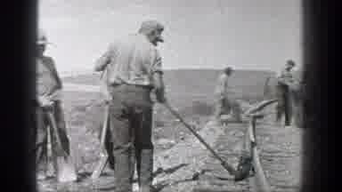 California (1936): Blue Collar Men Cleaning The New Rail Tracks