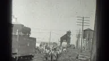 California (1936): California Railroad Workers Working On The Train Tracks During