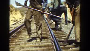 California (1936): Blue Collar Men Removing An Old Rail Tracks