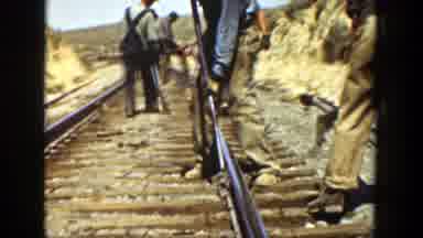 California (1936): A Group Of Workers Repairing A Railway In A Sunny Day