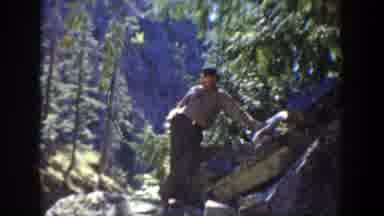 California (1936): Two Men Into The Forest And One Of Them Is Fishing At The River