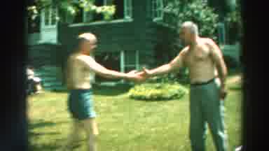Lake Winnebago Wisconsin (1964): Two Older Men Shaking Hands