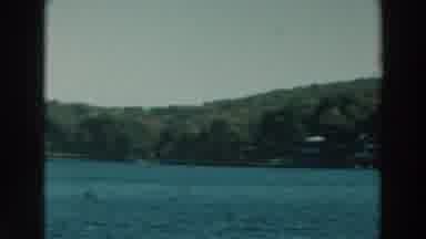 Lake Winnebago Wisconsin (1964): Clear Blue Sky And Clear Blue Water Separated By