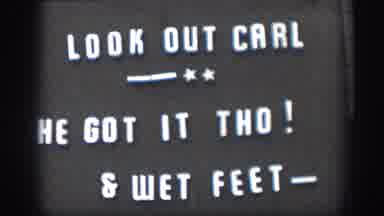 Kansas (1958): Fishing In A Pond With A Title Card Reading Look Out Carl!