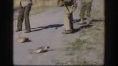 Kansas (1958): Hunter Pretending To Shoot Dead Animal To Show His Fellows How To