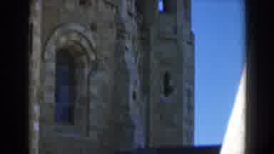 Israel (1960): A View Of The Outside Of A Towering Castle-Like Building As The Sky
