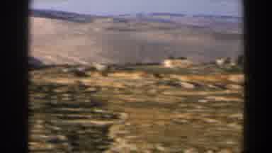Israel (1960): View Of Several Houses And Mountains In Mountainous Area