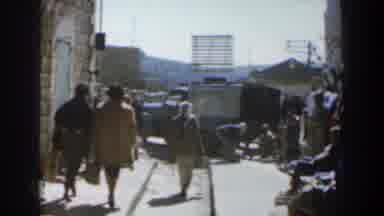 Israel (1960): View Of White Building And Green Hill On A Sunny Day
