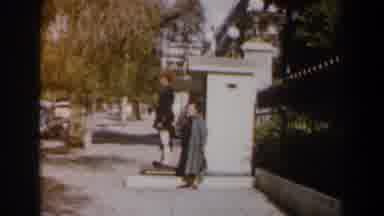 Israel (1960): A Woman Walking In The Street With Some Security Guards Standing