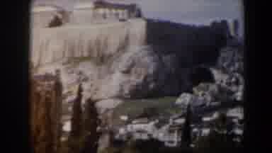 Israel (1960): View Of White Structure On White Rocky Ledge On A Sunny Day