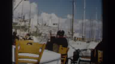 Israel (1960): People Sail Boat Lunch Outside Beautiful Day Wealthy Fun White