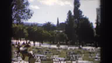 Israel (1960): View Of White Building And Yellow Bus On A Bright Sunny Day