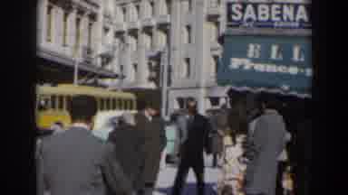 Israel (1960): A Crowded City Road Full Of People And A Quiet Park With A Few