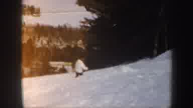 Vermont (1962): A Person Who Is Alone Going Down The Mountain Skiing For His