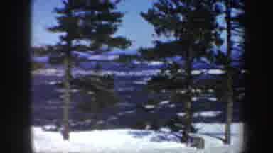 Vermont (1962): Panoramic View Of Snow Covered Area With Trees And Mountains In