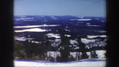 Vermont (1962): Landscape With Trees During Winter Snow And A Person Holding An
