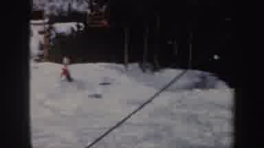 Vermont (1962): Man Skiing Down Snowy Slope