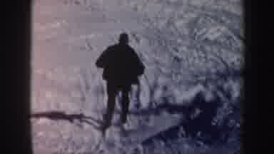 Vermont (1962): Man Practicing His Skiing Skill By Skiing Down Windy And Curvy