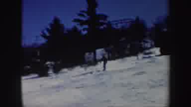 Vermont (1962): Person Skiing Down A Slope And Hitting A Snow Ramp