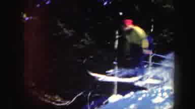Vermont (1962): A Man Skiing With Speed In The Snow In A Yellow Jacket And A Red
