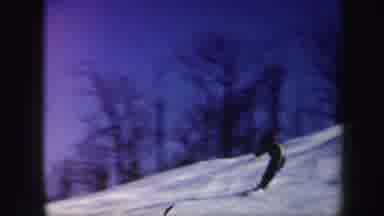 Vermont (1962): Skiing In The Snow In The Mountains With Trees Around Going