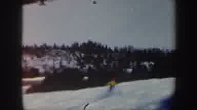 Vermont (1962): Young Adult Man Skiing Like A Pro