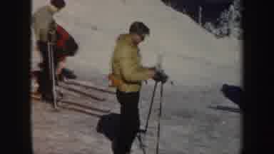 Vermont (1962): Men Skiing In The Middle Of Night