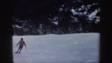 Vermont (1962): Man Skiing With Speed On The Snow And Another Man Dressed In Gray