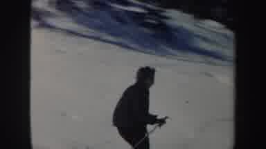 Vermont (1962): A Person Venturing Out Of The Snow Down The Mountain