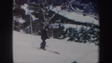 Vermont (1962): A Man Practicing Skiing In A Sports Park In Winter