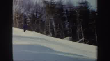 Vermont (1962): Boy Skiing Down Beautiful Snowy Hill