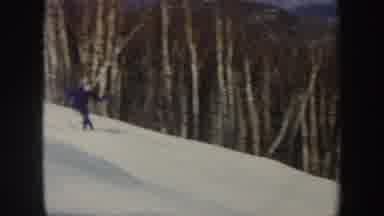 Vermont (1962): The Skier Is Rapidly Descending Down The Mountain In The Fluffy
