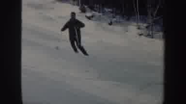 Vermont (1962): Two Men Show How To Proper Way To Turn While Skiing Downhill