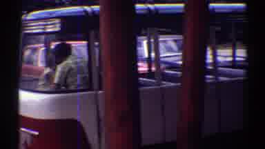 Colorado (1969): A Woman In A White Dress And Sunglasses Next To A Small White Bus