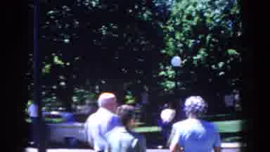 French Lick Indiana (1958): Some Cars Stopped On The Street And People Walking In