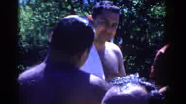 French Lick Indiana (1958): Men At Pool With Towel