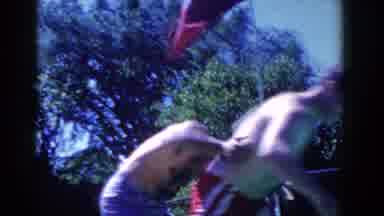 French Lick Indiana (1958): A Man Pushing Another Man Into Swimming Pool And A