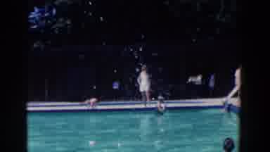 French Lick Indiana (1958): People Enjoying Sunny Day In And By The Pool Working