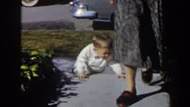 Las Vegas (1958): Baby Lying On Floor Crying As Mother Walks Away