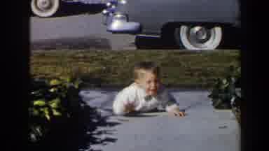 Las Vegas (1958): Child Crawling In The Yard Trying To Walk