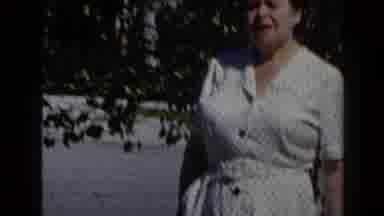 Las Vegas (1958): Grandmother And Grandson Enjoy A Walk In The Garden