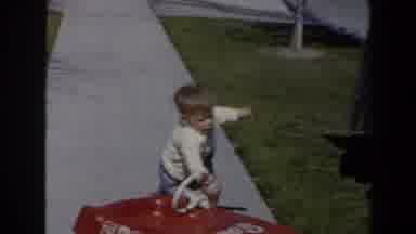 Las Vegas (1958): Two Women Watching Child Playing With His Stroller In Front Of