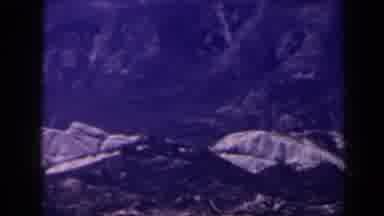 Las Vegas (1958): Purple Mountains Looming Over A Lonely Path Through The Dark