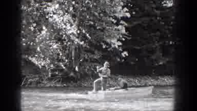 Chelan Washington (1939): Man Fishing On A River