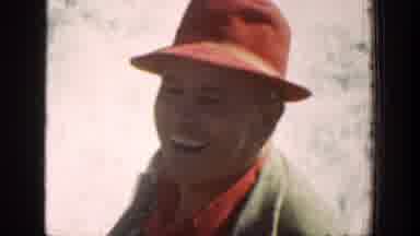 Chelan Washington (1939): View Of Wooded Mountains Man Lying On The Floor Enjoying